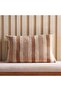 Serene Woven Stripe Filled Cushion 40x60cm - Rust