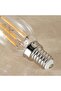 Levin Led C37 Filament Candle Bulb With Tail 4w E14 Warm Light - White - 3