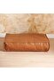 Astic Leather Pouf 90x90x22cm - Tan - 6