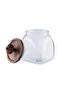 Amaya 4-piece Glass Canister With Wooden Lid - Clear - 7