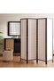 Anela 4-panel Wood Room Divider 180x2x180cm - Grey