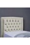 BIANCA HEADBOARD VELVET WHITE L-120 : H-125 CM
