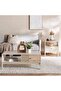 Alonzo End Table With 1 Drawer Melamine - Natural & White - 4