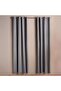 Zyliss Herringbone Blackout 2 Piece Curtain Set 135x240cm - Grey - 3