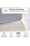 Cozy Striped Memory Foam Pillow 50x30x10+6cm - White - 4