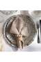Isabel Glass Charger Plate Dia32x1.5cm -champagne & White - 3