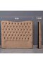MARS HEADBOARD VELVET GOLD L-120 : H-125 CM - 4
