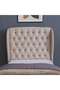 PLUTO HEADBOARD CHANEL BEIGE L-120 : H-125 CM - 2