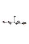 Adams 7 Light E27 Pendant Lamp 80x150x45cm - Black - 7