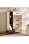 Macrina Chest Of 5 Drawer - White & Walnut