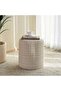 Cairo Woolen Waffle Pouf 40x40x45cm - Ivory