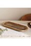Savanna Mango Wood Etched Footed Oval Platter 51x18x5cm -brown