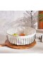 Kara Metal Fruit Basket With Linen 28x28x11cm -black
