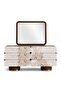 Vienna Dresser With 6 Drawers And Mirror Ceramic- Oak & Brown - 6