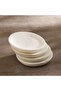 Mison 4-Piece Marble Coaster Dia10x1.5cm -White - 3