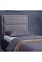 TROJAN HEADBOARD CHANEL GREY L-100 : H-125 CM