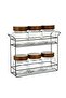 Cassia 6-Piece Spice Jar Set With 2 Tier Stand -Clear - 7