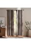 Lacquer Textured Blackout 2 Piece Curtain Set 135X300cm - Brown