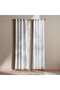 Wayne Textured Stripe Blackout 2 Piece Curtain Set 135x240cm - White - 4