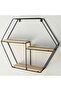 DRANAD HEXAGON METAL SHELF NATURAL 48X10X42CM - 3