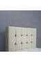 Vista Headboard Velvet White L-120 : H-125 Cm