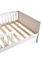 Linen Kids Single Bed 90x190 Cm ~ White - 5