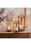 Vibe Metal Lantern With Glass 15x15x30cm- Black - 3