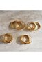 Rimac 4 Piece napkin ring set Dia4cm - Gold - 3