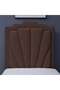 Uranus Headboard Velvet Brown L-120 : H-125 Cm - 2