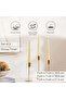 Hallie 3 Pc Set Taper Candle Holder 7x7x16.5,18.5,21.5cm- Gold - 4