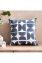 Geometric Printed Filled Cushion 45x45 Cm-blue