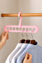 Pink 9-Eye Rotating Head Shirt T-Shirt Hanger Space-Saving Closet Organizer 33.5 cm - 8
