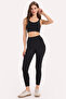 Women's Slim Fit Slim Fit Slim Strap Square Neck Black Crop - 2