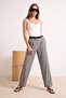 Açık Gri Wide Leg/Geniş Paça Pilili Dokuma Pantolon TWOAW22PL0475