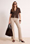 Taupe Flare Flared Bootcut Woven Pants TOFAW19BB0581