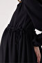 Maternity Linen Dress with Lace Detail on the Sides and Front Opening Buttons (Nursing) - 7