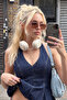 Koyu Mavi Halter Yaka Balon Denim Bluz TWOSS26BZ00705 - 4