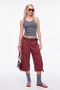 Anthracite Fitted Bird Eye Detailed Knitted Tank Top Corded Fabric Stretchy Twoss26Al00061 - 3