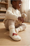 Baby Mushroom Patterned Towel Sock Socks Ecru