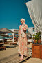 Women's Floral Flower Pattern Dress Salmon - 6
