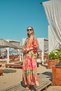 Women's Abstract Pattern Dress Fuchsia - 7