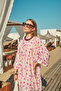 Women's Watercolor Floral Pattern Dress Fuchsia - 6