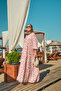 Women's Watercolor Floral Pattern Dress Fuchsia - 3