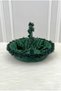 Green Bridal Henna Night Tray and Basket, Wedding, Circumcision, Engagement, Promise, Velvet Three-Dimensional Laser Flower - 5