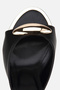 Women's black gold Buckled Stiletto Heel slippers - 6