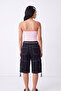 Pink Printed Fitted V-Neck Thin Strap Sleeveless Crop Cotton Stretch Knitted Undershirt Twoss26Al00147 - 5