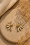 Daisy Gold Detailed Daisy Shaped Steel Women's Earrings