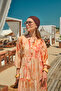 Women's Soft Floral Pattern Dress Salmon - 5