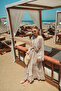 Women's Front Tie Cape Dress Stone - 3