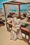 Women's Front Tie Cape Dress Stone - 2